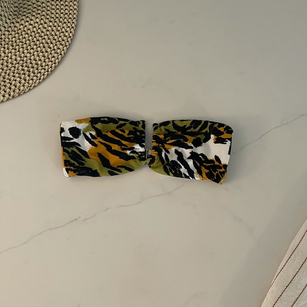 Radio Fiji Animal Print Bandeau Swimsuit Top